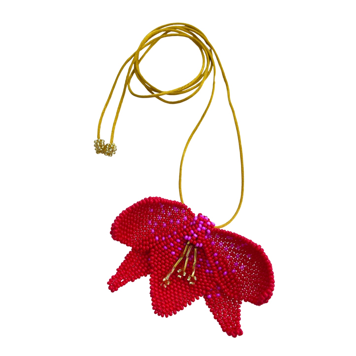 Orchid Necklace Red (Gold)