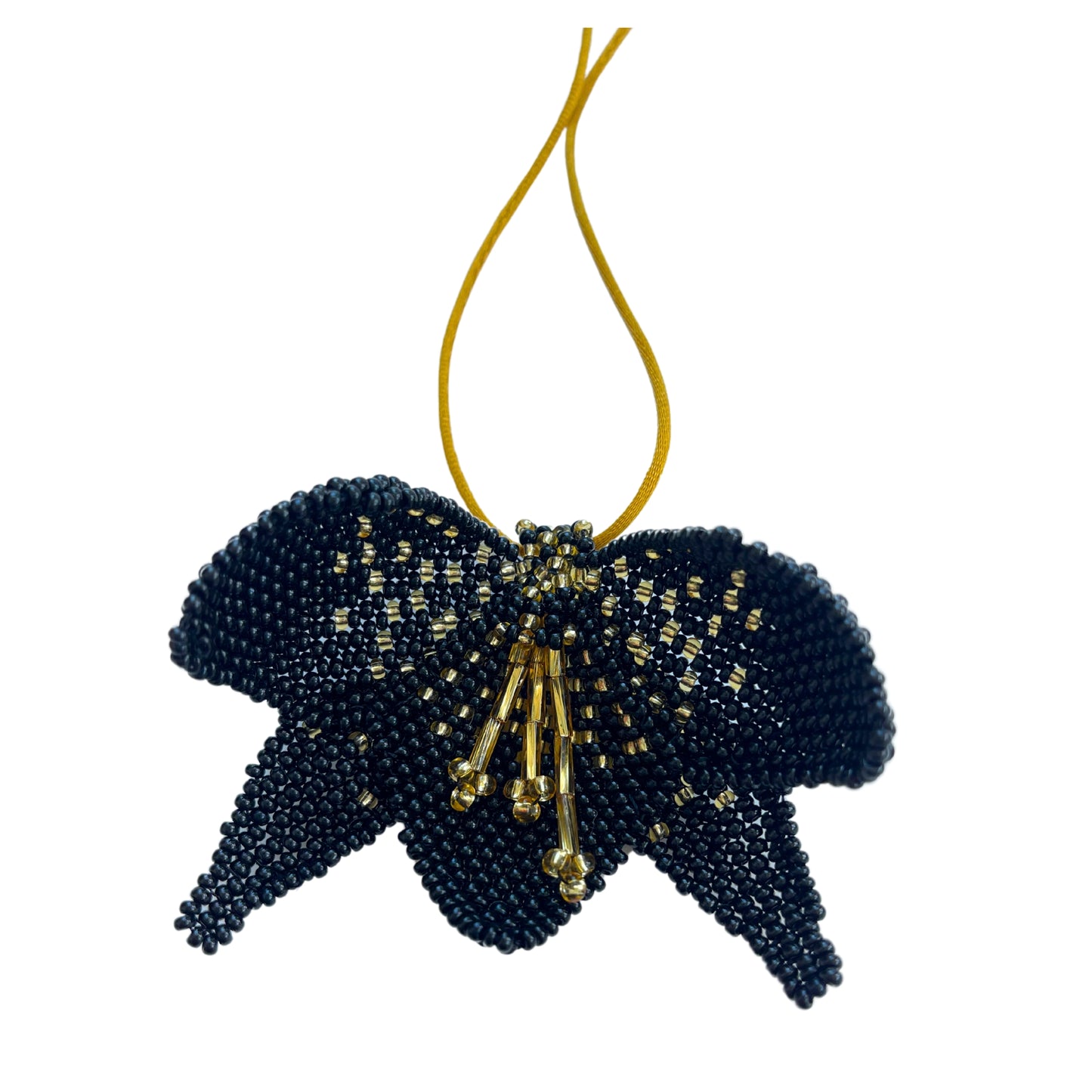 Orchid Necklace Black (Gold)