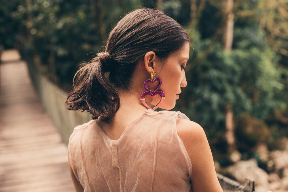 Purple Love Earrings - JETLAGMODE