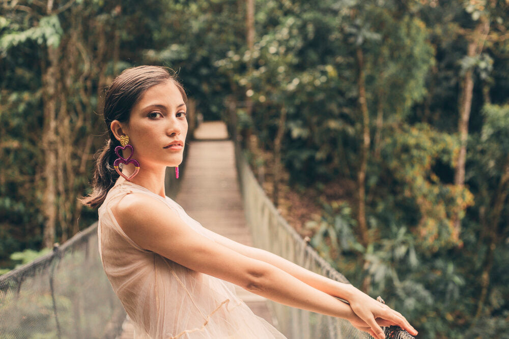 Pink Mixed Love Earrings - JETLAGMODE