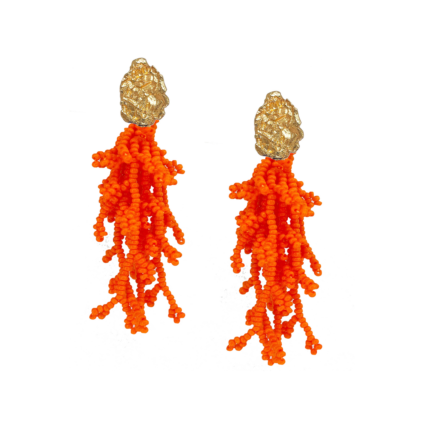 Orange Coral Earrings