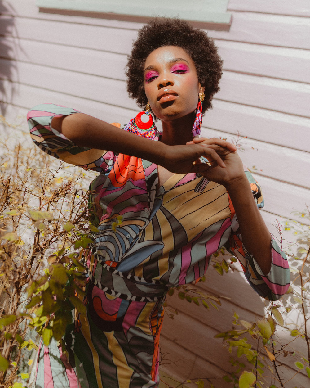 Red Tropicalia Earrings - JETLAGMODE