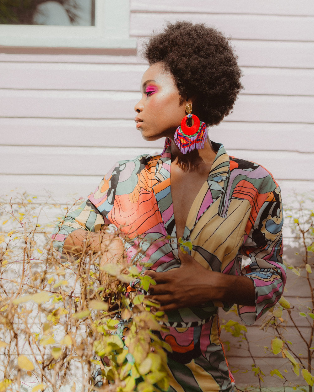 Red Tropicalia Earrings - JETLAGMODE