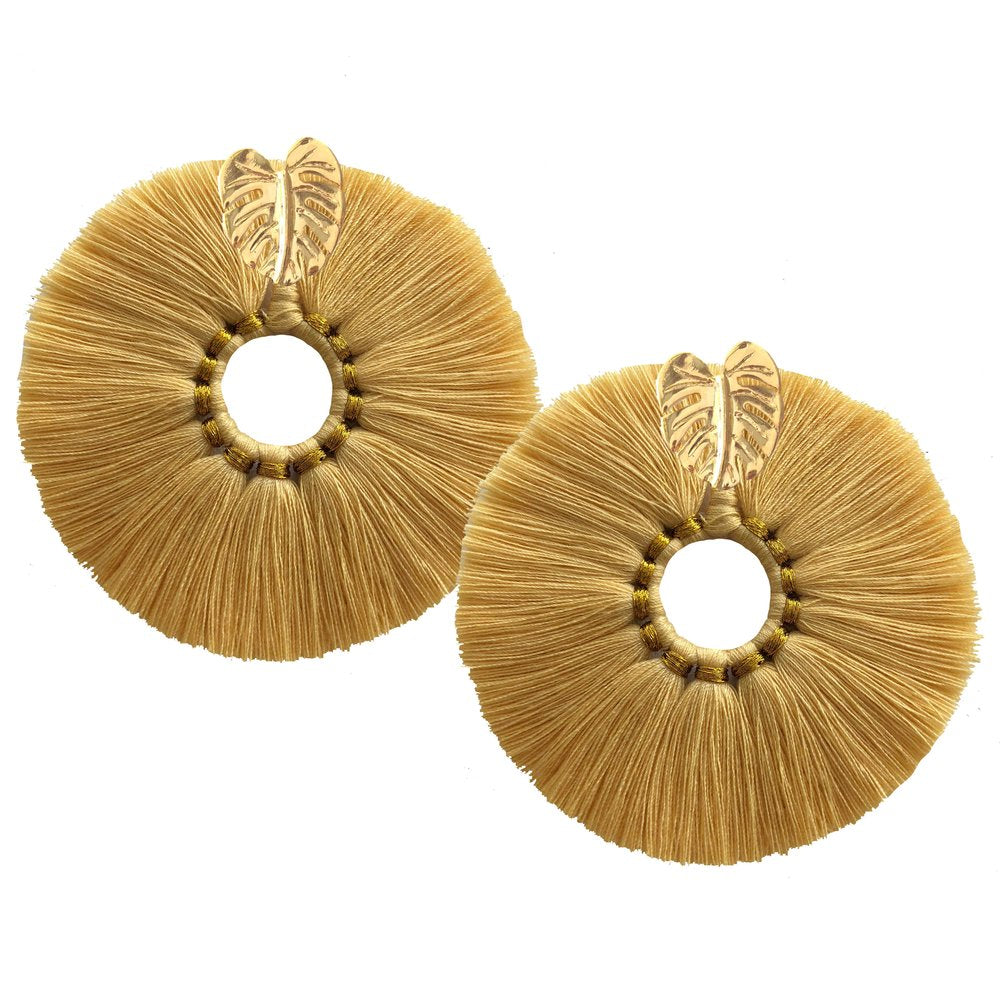 Mustard Wild Flower Earrings - JETLAGMODE