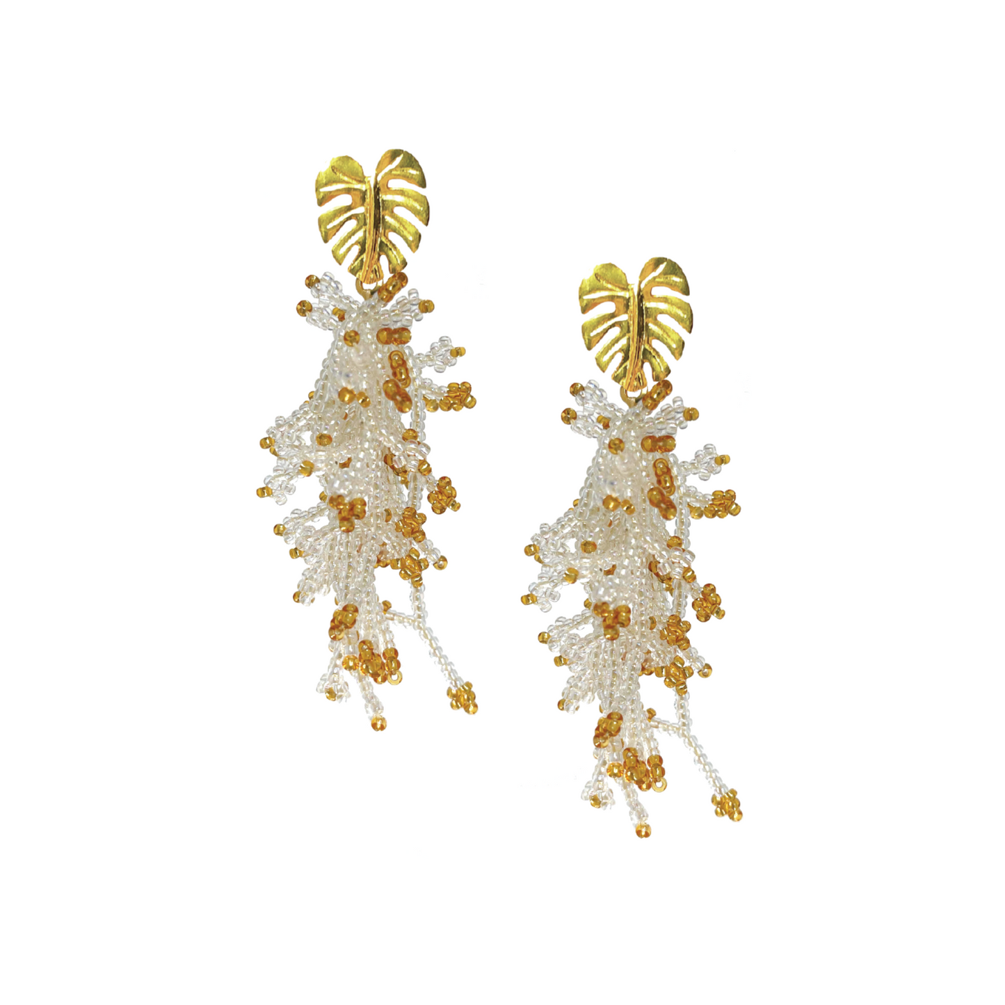 White Coral Earrings