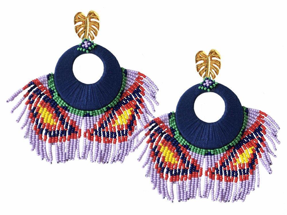 Blue Tropicalia Earrings - JETLAGMODE