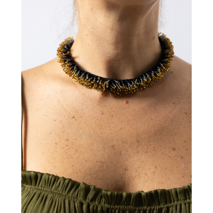 Coral Necklace Gold/Black