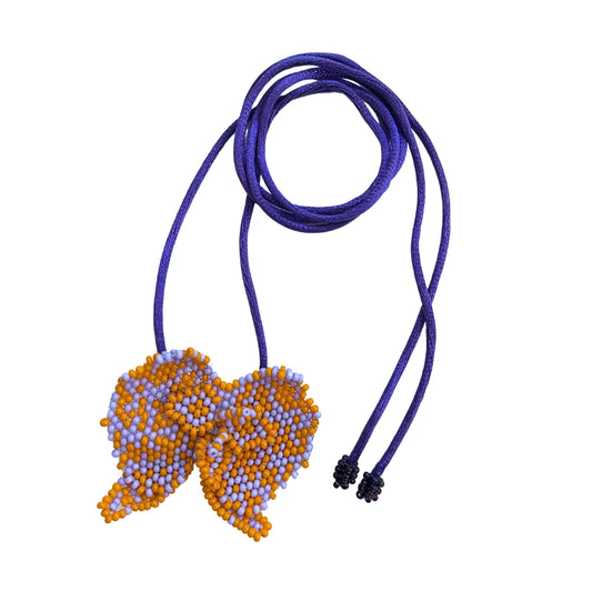 Orchid Necklace Lilac & Orange (Purple)