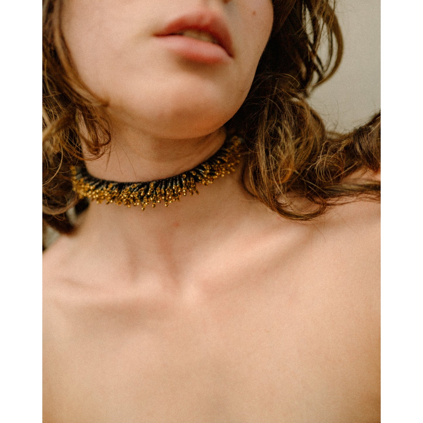 Coral Necklace Gold/Black