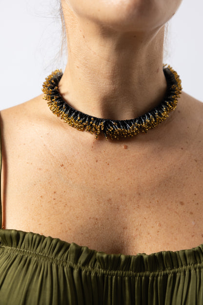 Coral Necklace Gold/Black