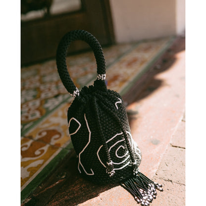 Black Spiral Handbag