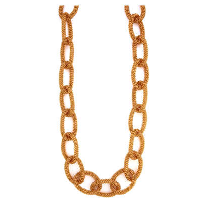 Long Link Beaded Necklace