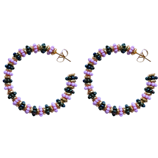 Formation Beaded Maxi Hoops