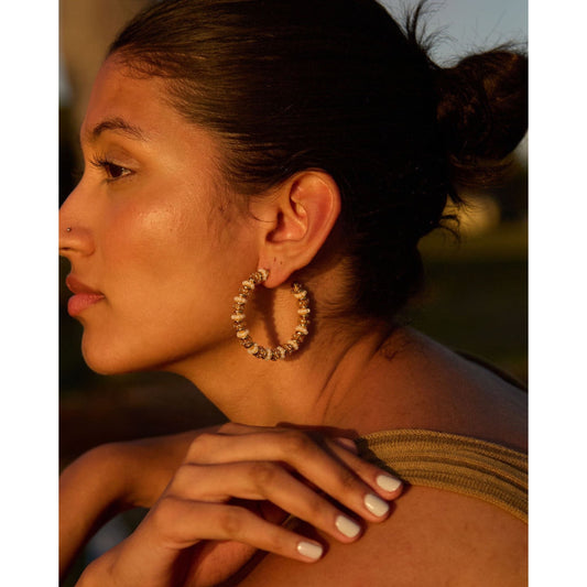 Formation Beaded Maxi Hoops