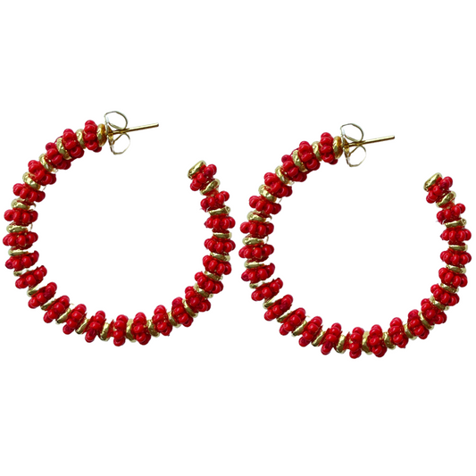 Formation Beaded Maxi Hoops