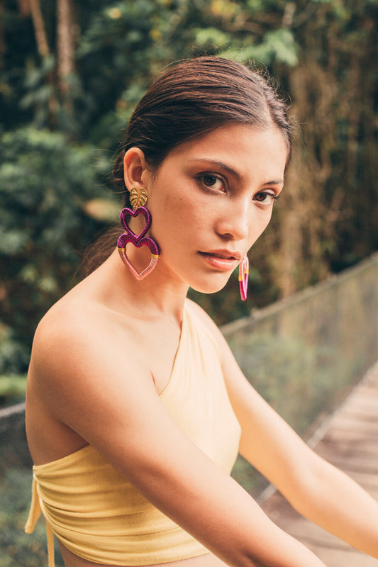 Purple Love Earrings - JETLAGMODE