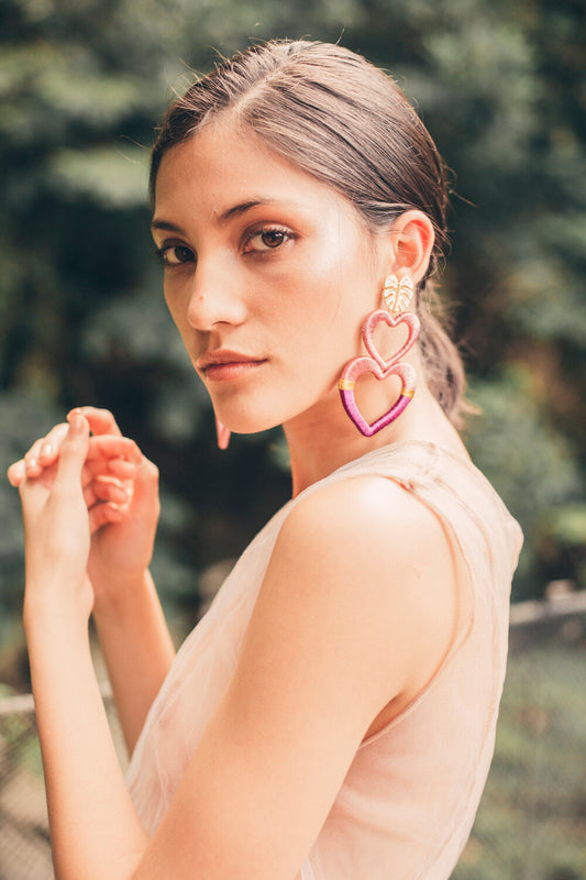 Pink Mixed Love Earrings - JETLAGMODE