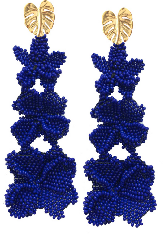 Cobalt Garden Earrings (3F)