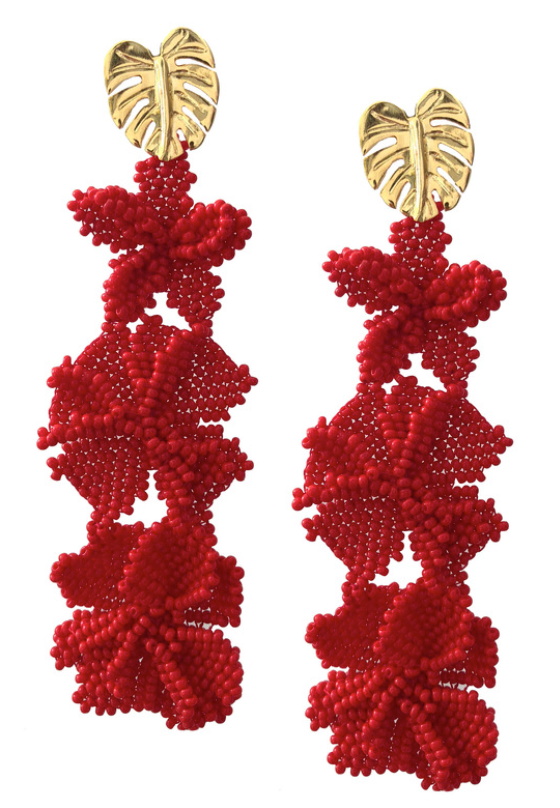 Red Garden Earrings (3F)