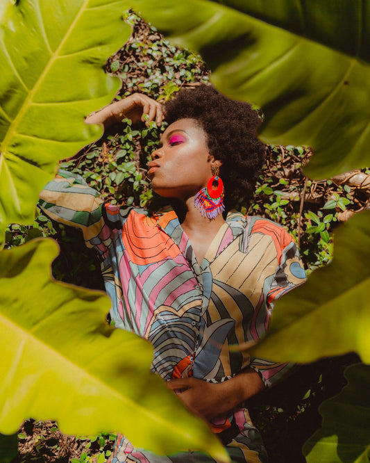Red Tropicalia Earrings - JETLAGMODE
