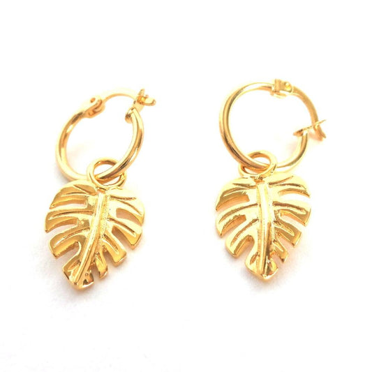 Leaf Mini Hoops - JETLAGMODE