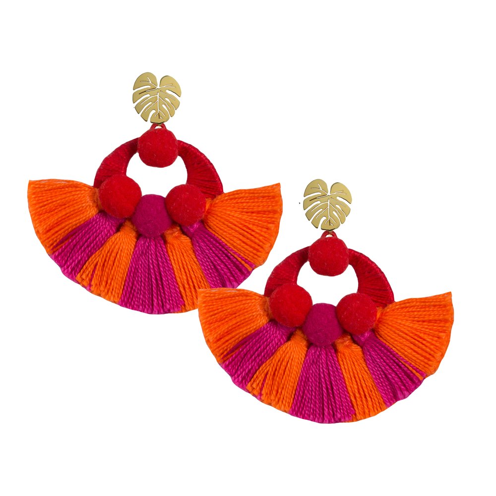 Red Salpicón Earrings - JETLAGMODE