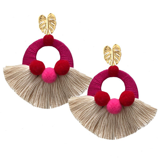 Fuchsia Salpicon Earrings - JETLAGMODE