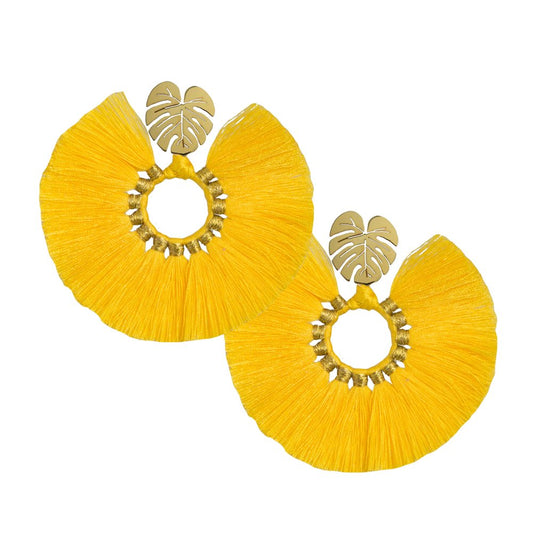 Yellow Wild Flower Earrings - JETLAGMODE