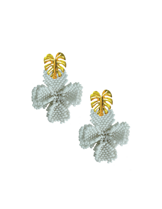 White Blossom Earrings