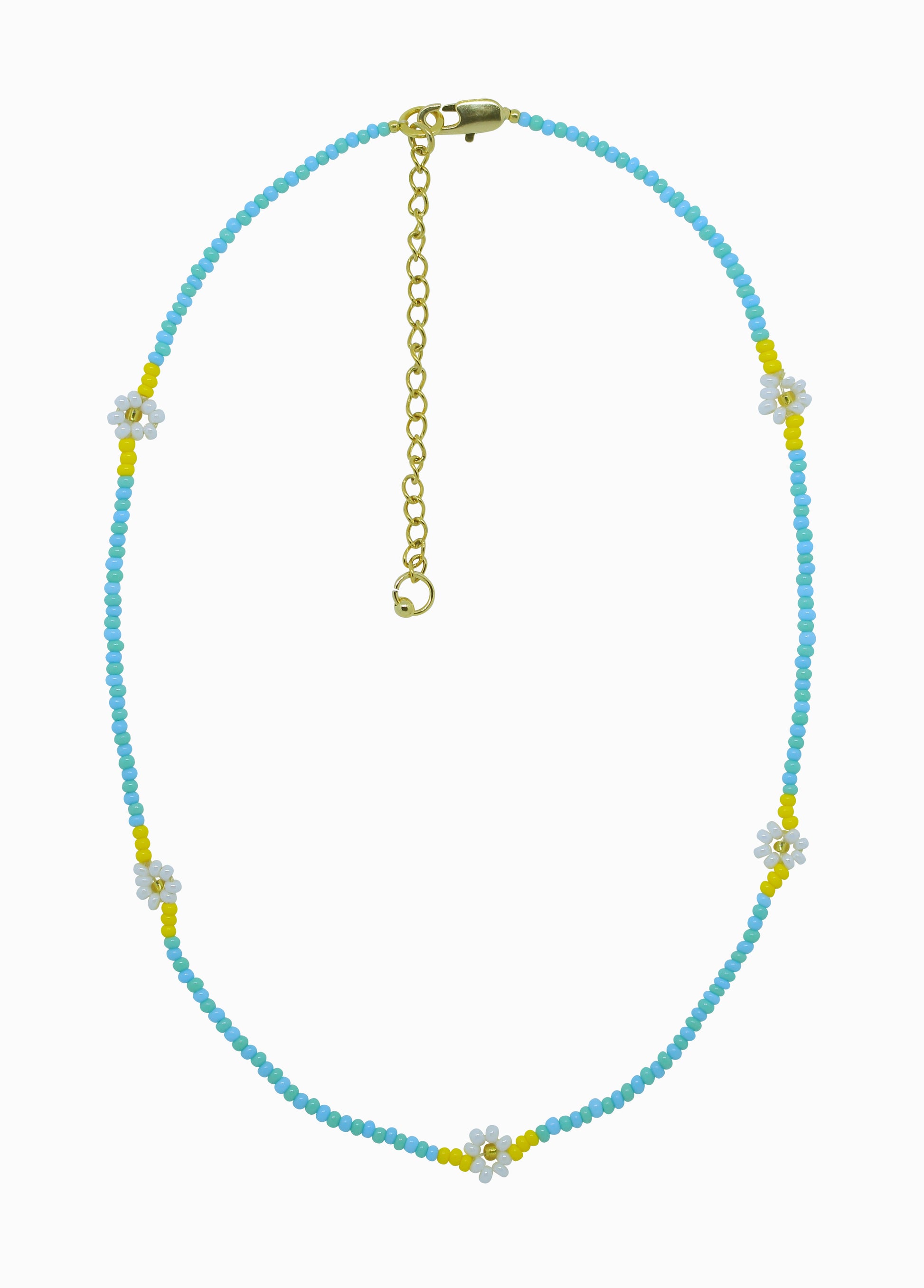 Aqua/ Amarillo Mini Necklace - JETLAGMODE