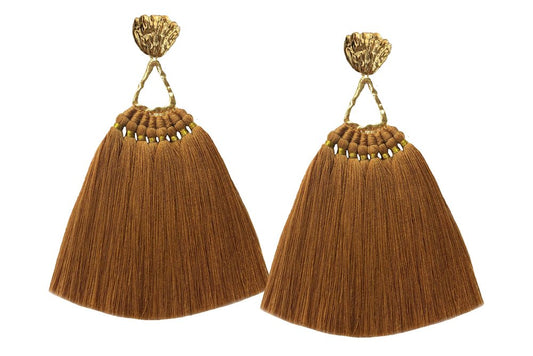 Mustard Machu Pichu Earrings - JETLAGMODE