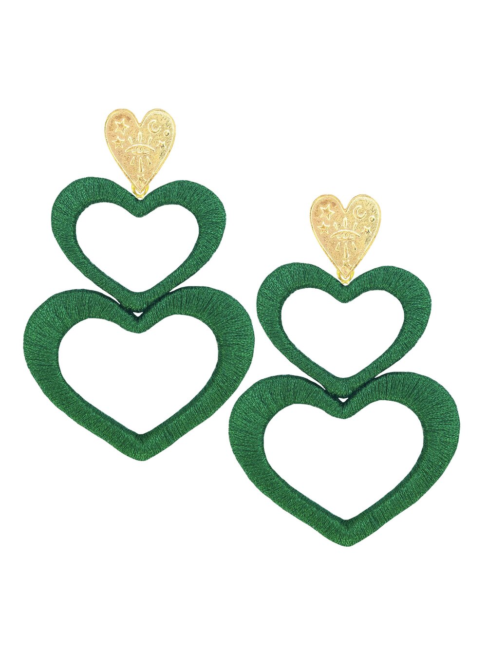 Green Love Earrings - JETLAGMODE