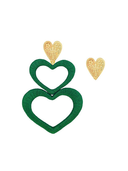 Green Love Earrings - JETLAGMODE