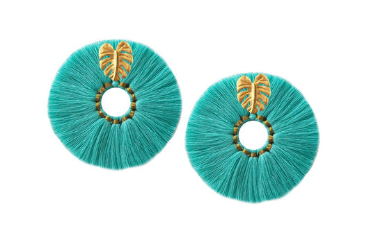 Mint Wild Flower Earrings - JETLAGMODE