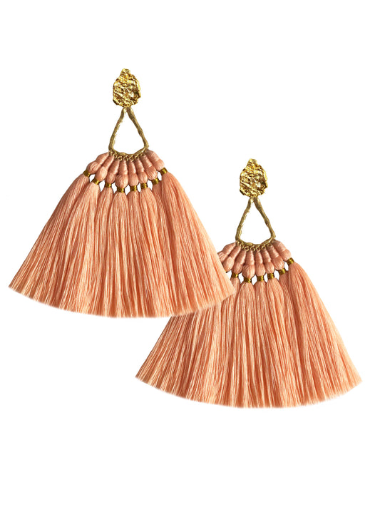 Peach Machu Pichu Earrings - JETLAGMODE