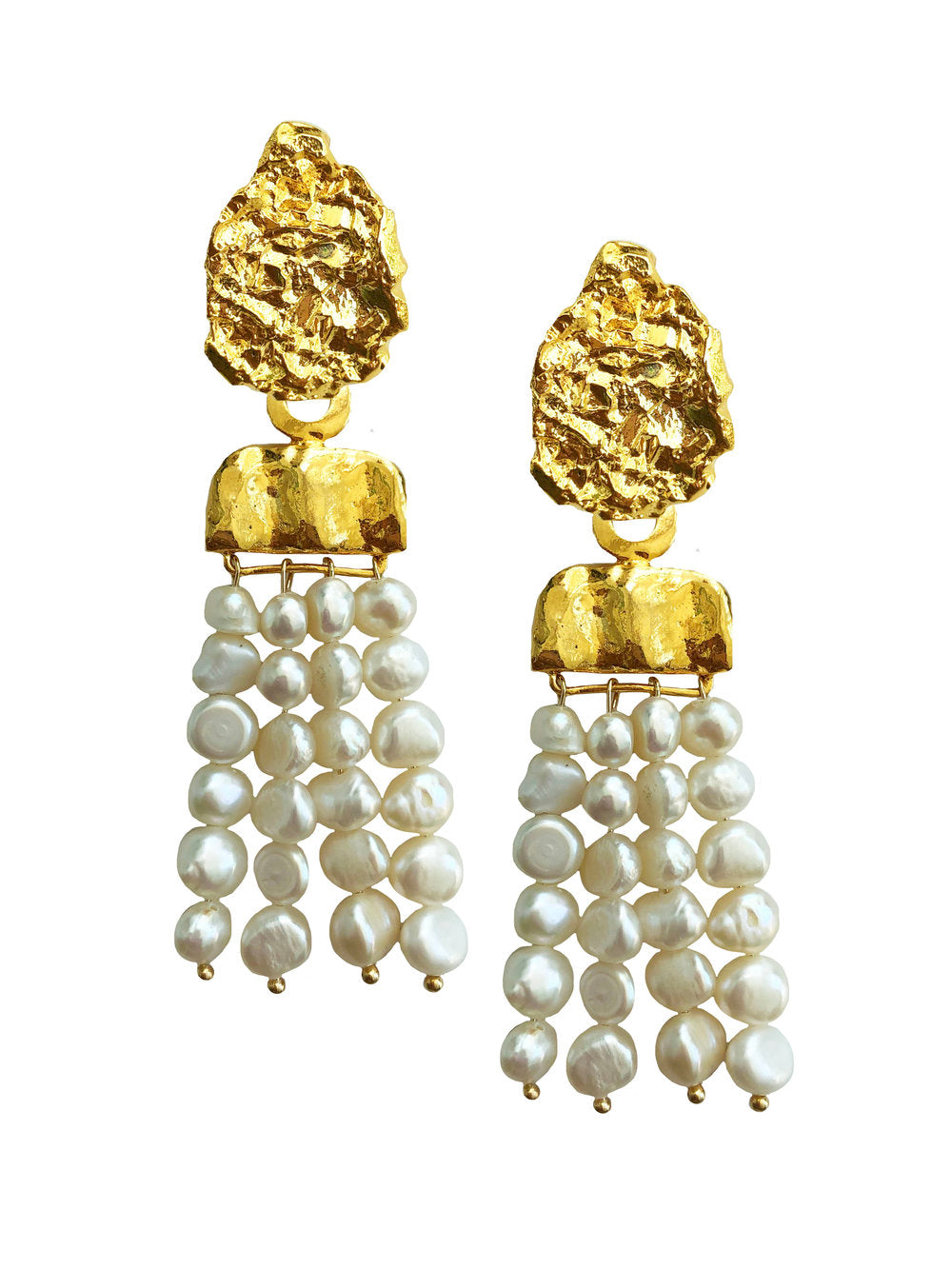 Pearl Waterfall Earrings - JETLAGMODE