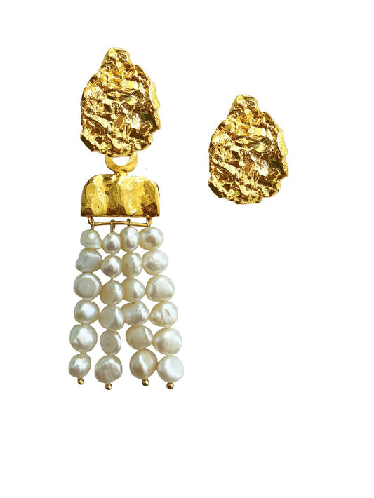 Pearl Waterfall Earrings - JETLAGMODE