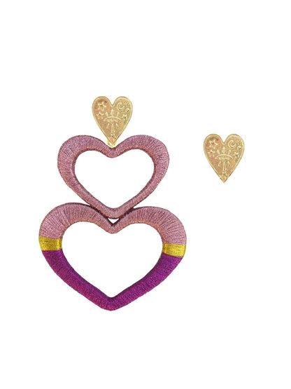 Pink Mixed Love Earrings - JETLAGMODE