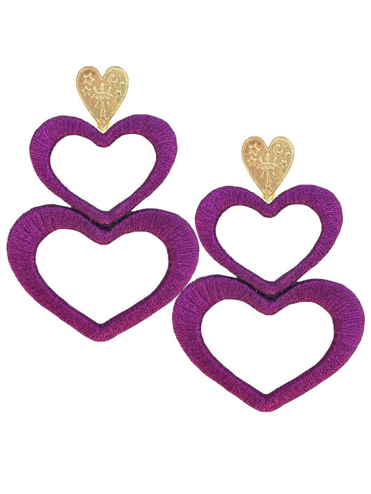 Purple Love Earrings - JETLAGMODE