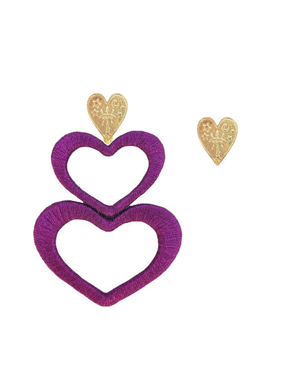 Purple Love Earrings - JETLAGMODE