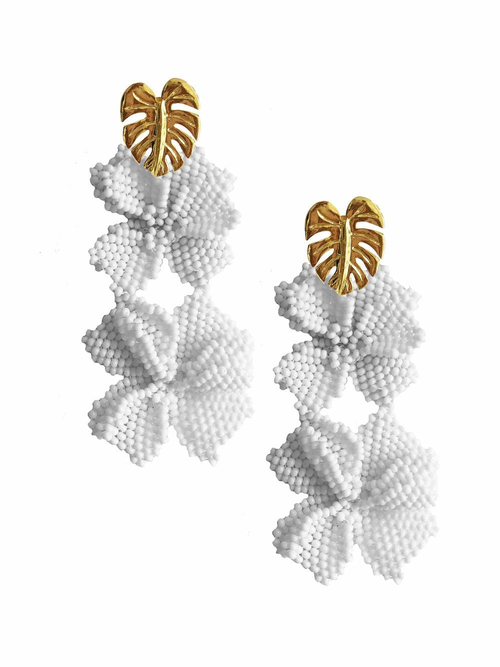 White Garden Earrings - JETLAGMODE